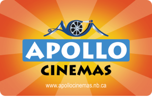 Apollo Cinemas gift card showing the Apollo logo on an orange background